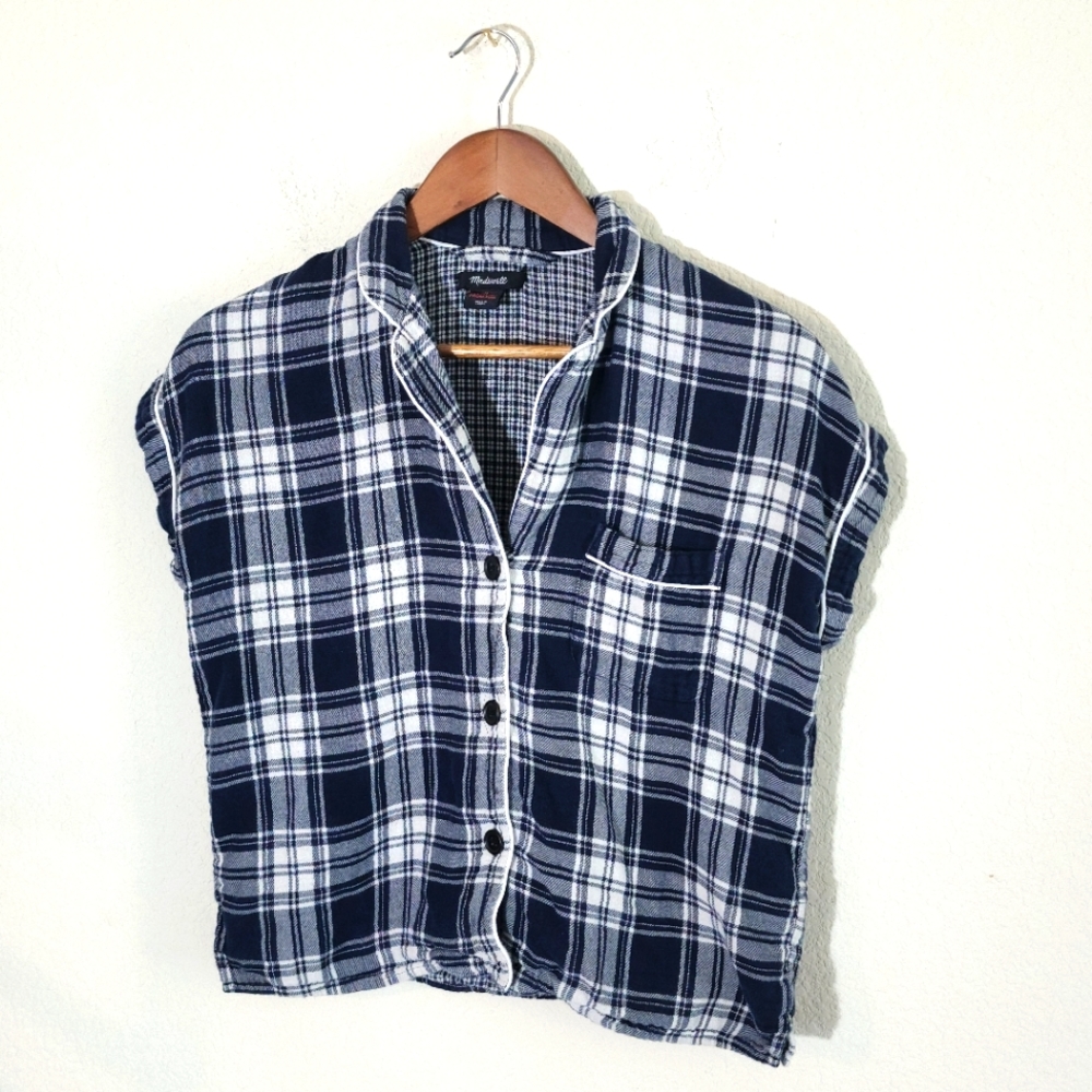 Madewell Shirt Plaid‎ XS Sku 40